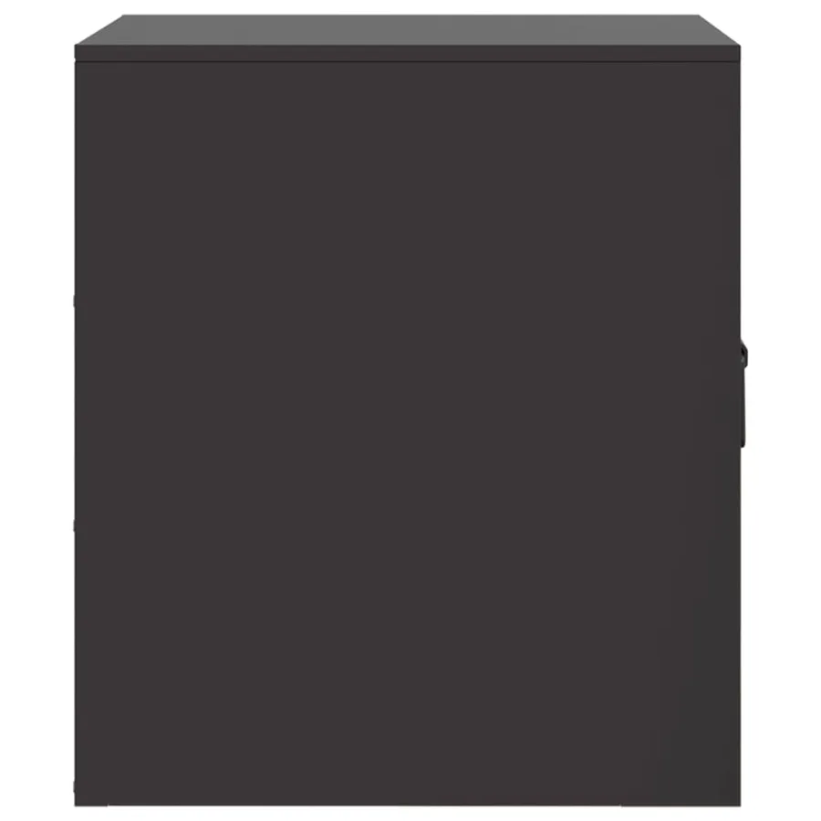 Table de chevet noir 34,5x39x44 cm acier - 8