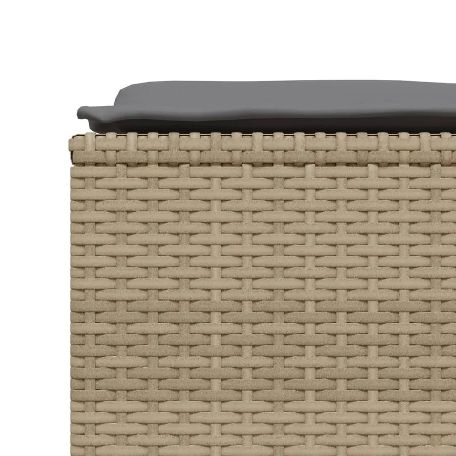 Salon de jardin avec coussins 5 pcs beige résine tressée - 5