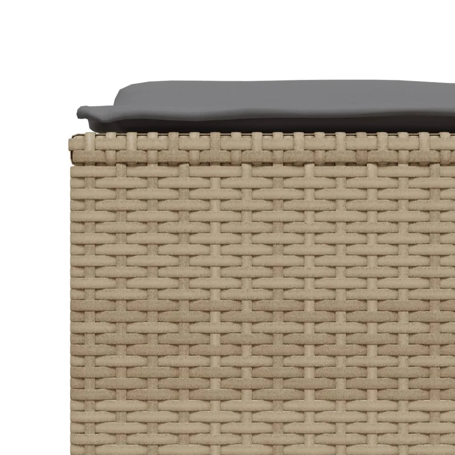 Salon de jardin avec coussins 5 pcs beige résine tressée - 5