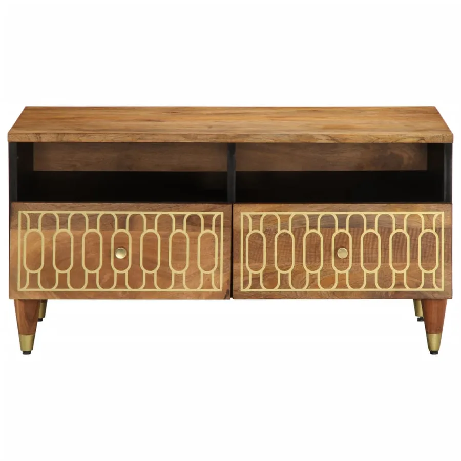 Table basse 80x54x40 cm bois de manguier massif - 2