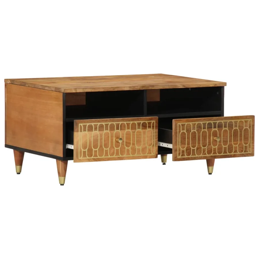 Table basse 80x54x40 cm bois de manguier massif - 3