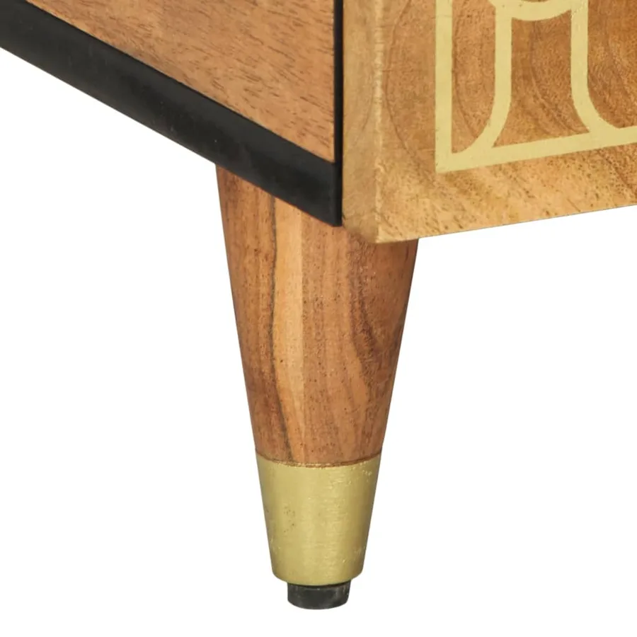 Table basse 80x54x40 cm bois de manguier massif - 9