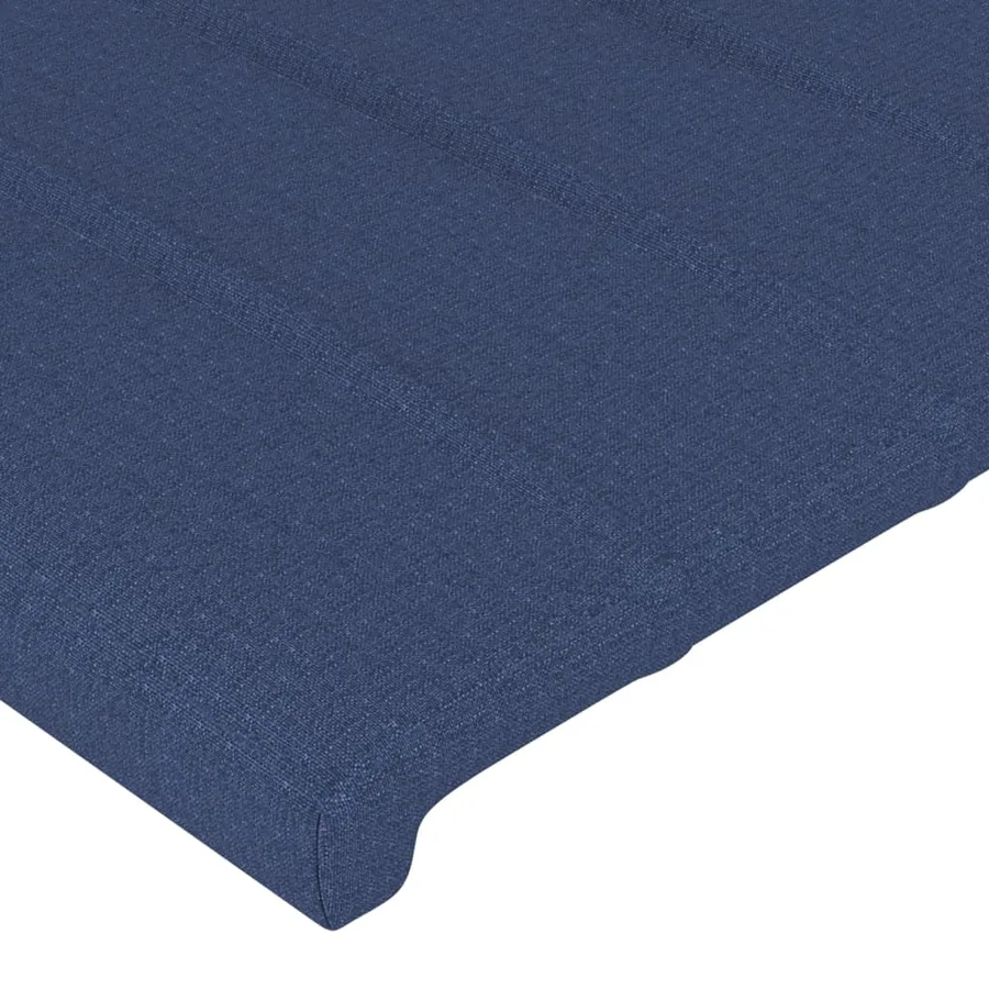 Cadre de lit sans matelas bleu 200x200 cm tissu - 10