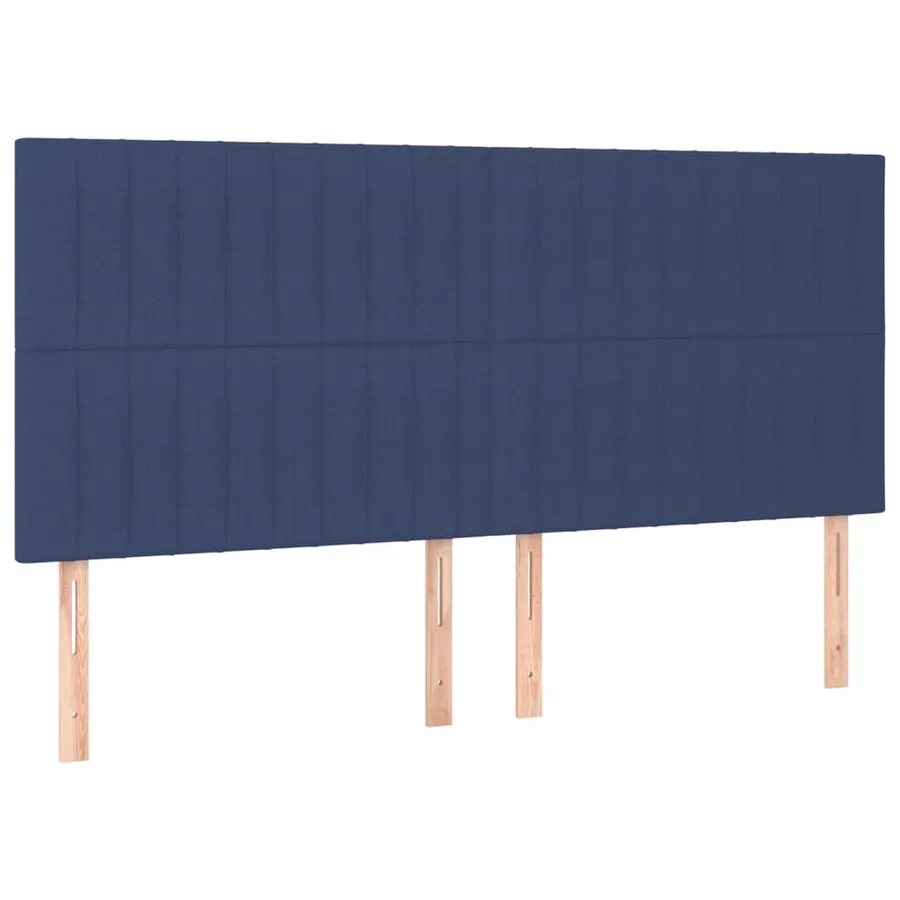 Cadre de lit sans matelas bleu 200x200 cm tissu - 8