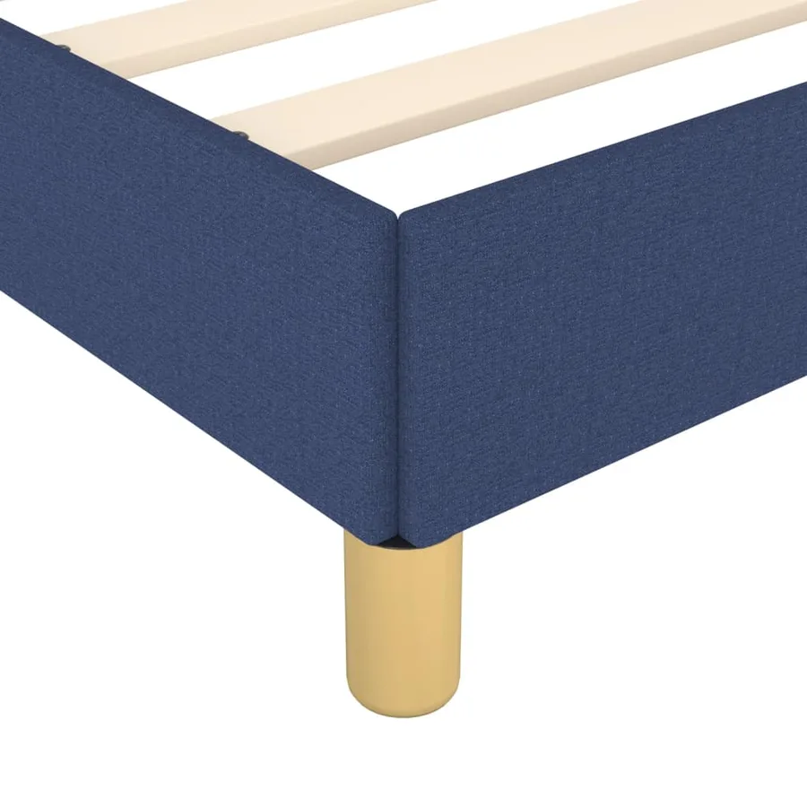 Cadre de lit sans matelas bleu 200x200 cm tissu - 9