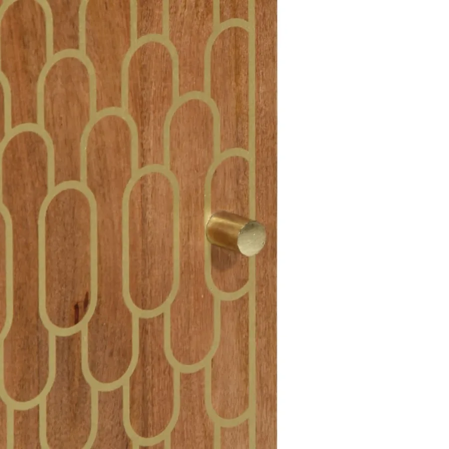 Armoire de salle de bain 38x33x160 cm bois massif de manguier - 10