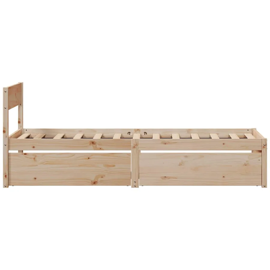 Cadre de lit sans matelas 90x200 cm bois de pin massif - 5