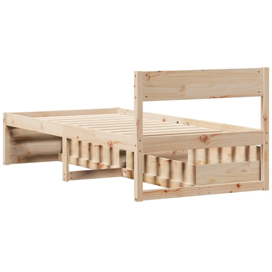 Cadre de lit sans matelas 90x200 cm bois de pin massif - 6