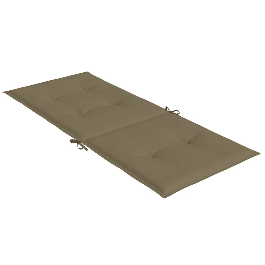Coussins de chaise à dossier haut lot de 2 taupe mélangé tissu - 6