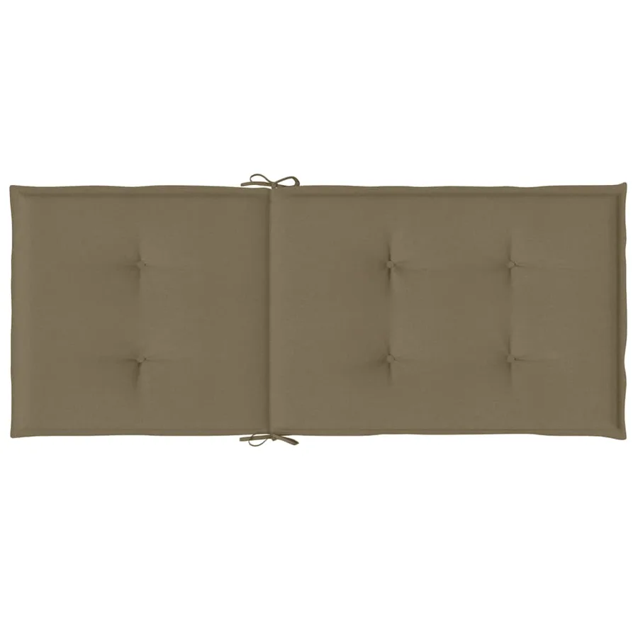 Coussins de chaise à dossier haut lot de 2 taupe mélangé tissu - 7