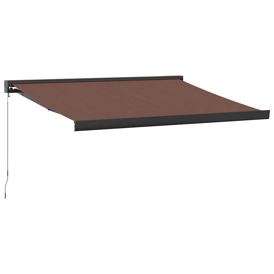 Auvent manuel rétractable marron 350x250 cm - 2
