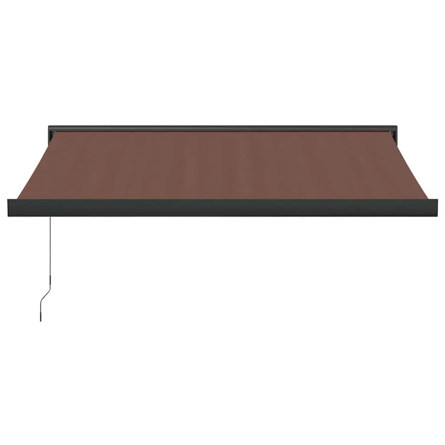 Auvent manuel rétractable marron 350x250 cm - 3