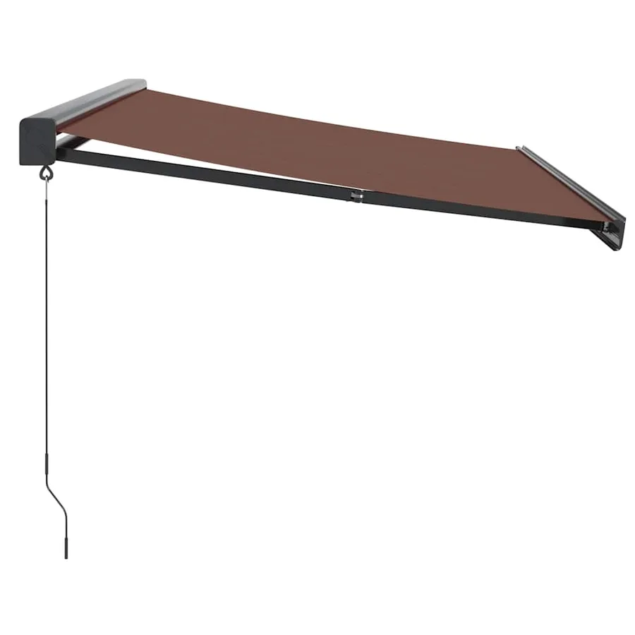 Auvent manuel rétractable marron 350x250 cm - 4