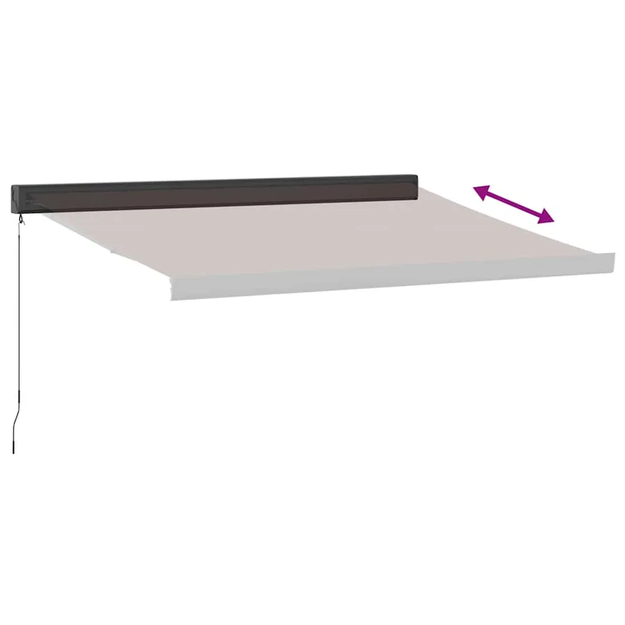Auvent manuel rétractable marron 350x250 cm - 5