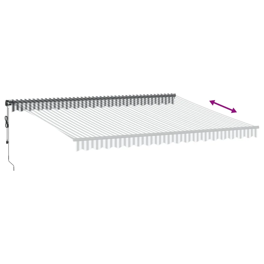 Auvent rétractable automatique avec LED anthracite et blanc - 11