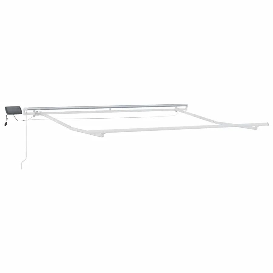 Auvent manuel rétractable avec LED anthracite blanc 300x250 cm - 5