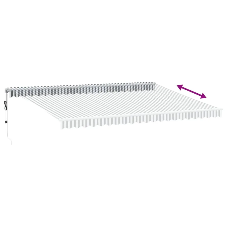 Auvent rétractable automatique avec LED anthracite et blanc - 6