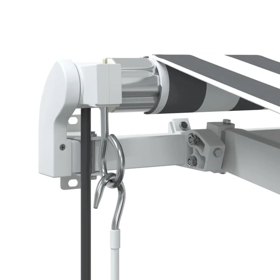 Auvent rétractable automatique avec LED anthracite et blanc - 8