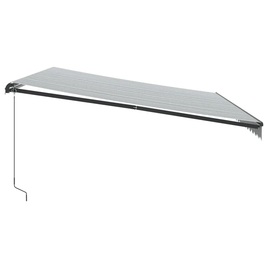 Auvent manuel rétractable avec LED anthracite blanc 500x350 cm - 5