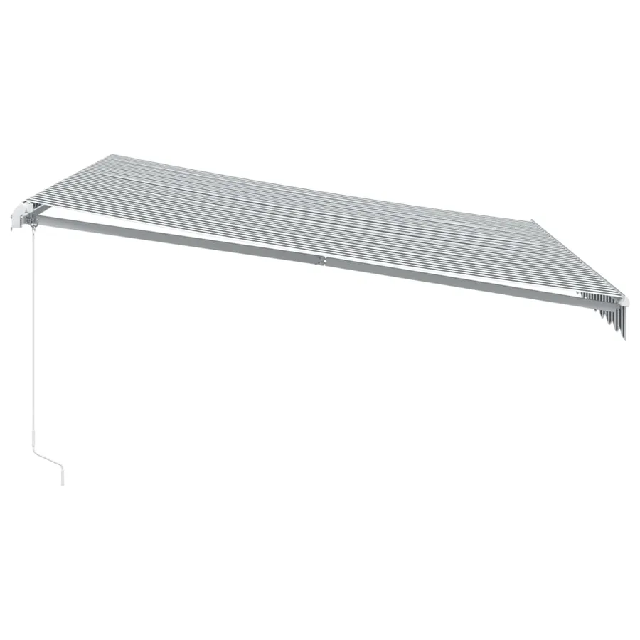Auvent manuel rétractable avec LED anthracite blanc 400x350 cm - 6