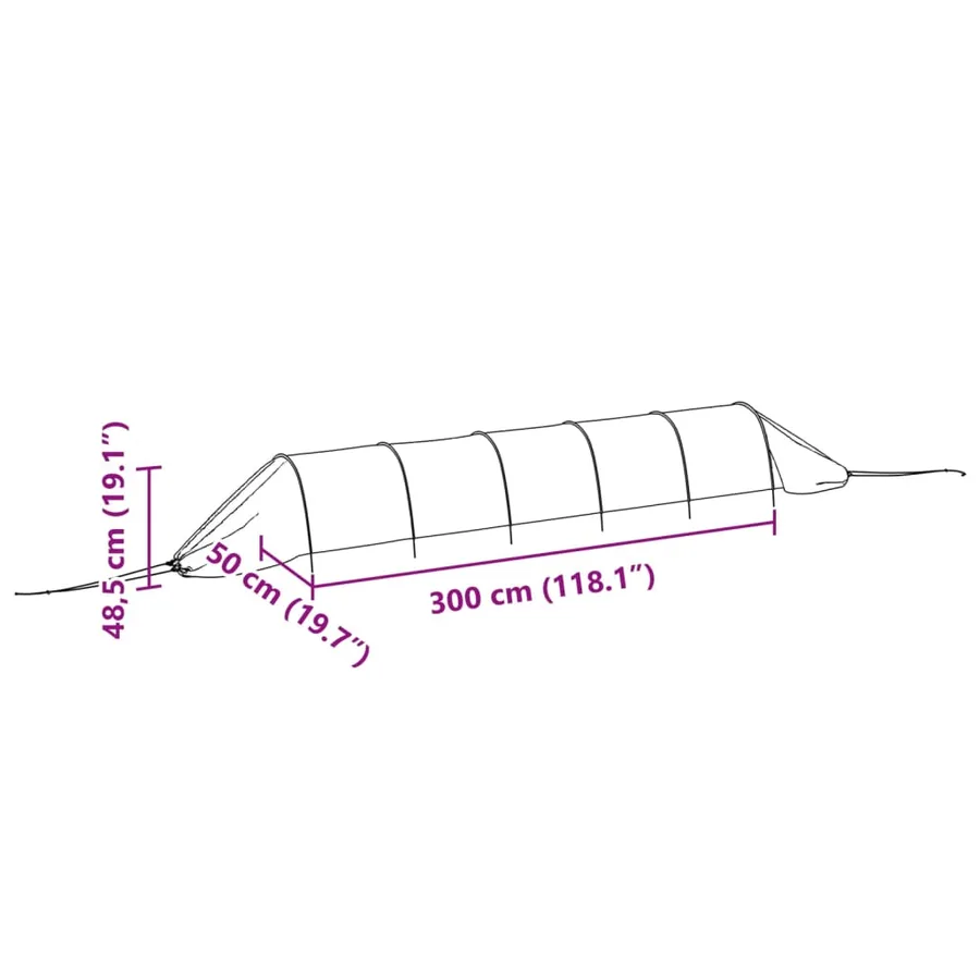 Tunnels en filet 2 pcs noir acier et polyéthylène - 10