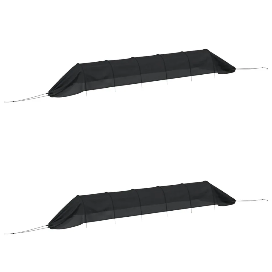 Tunnels en filet 2 pcs noir acier et polyéthylène - 2