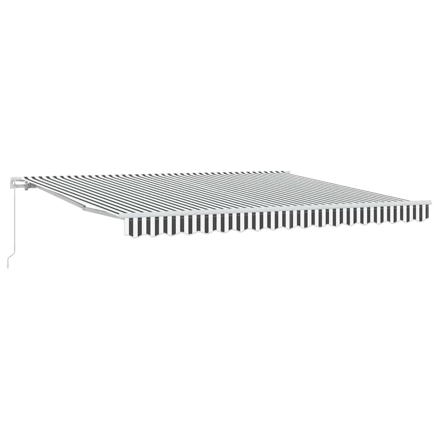 Auvent manuel rétractable anthracite et blanc 400x300 cm - 2