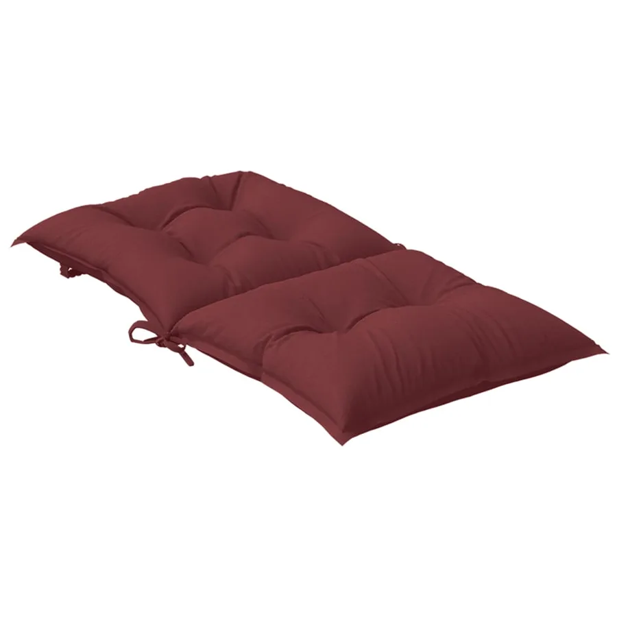 Coussins de chaise dossier bas lot de 6 rouge bordeaux mélangé - 6
