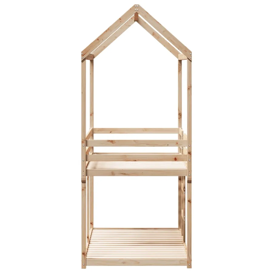 Lit superposé sans matelas 90x200 cm bois de pin massif - 7