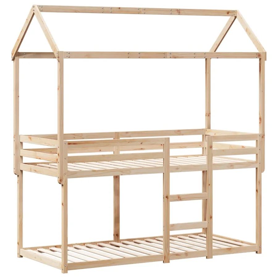 Lit superposé sans matelas 90x190 cm bois de pin massif - 3