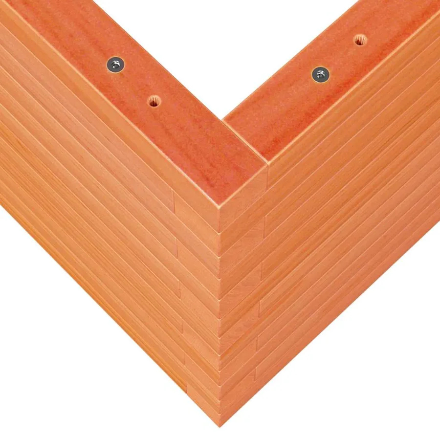 Jardinière cire marron 90x40x45,5 cm bois de pin massif - 8