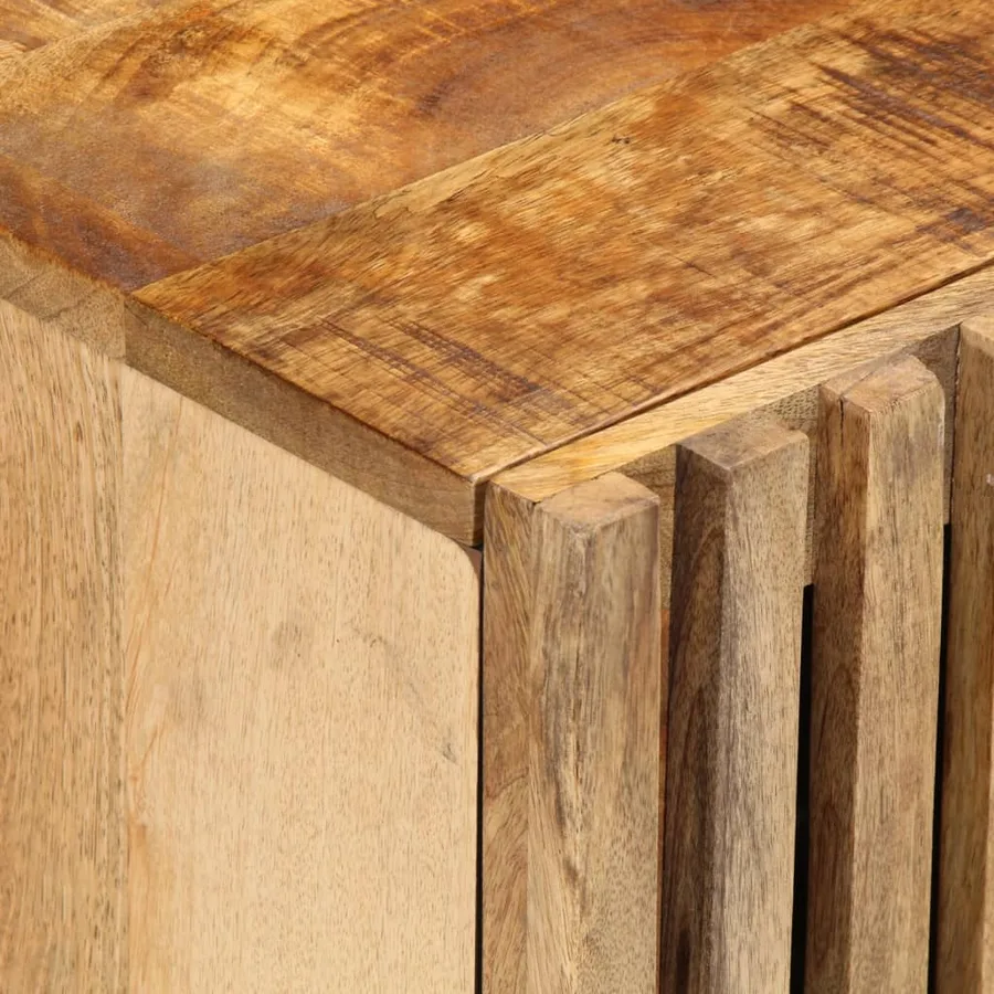 Tables de chevet 2 pcs 40x34x46 cm bois massif de manguier brut - 7