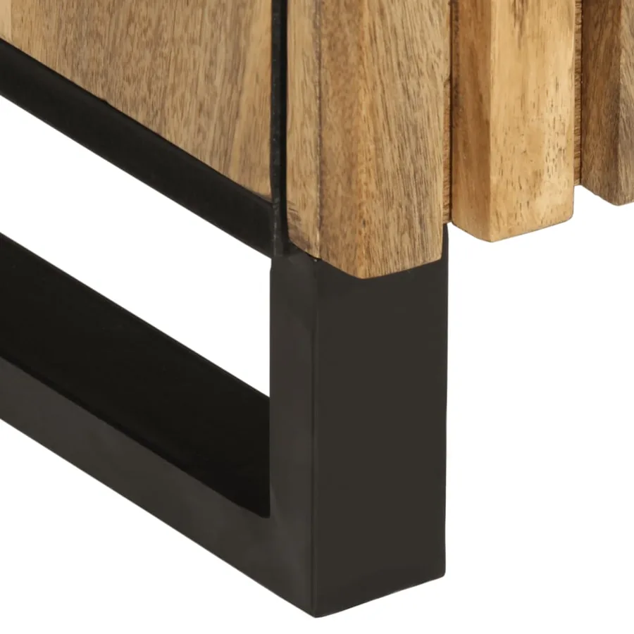 Buffet 38x34x160 cm bois de manguier massif brut - 9