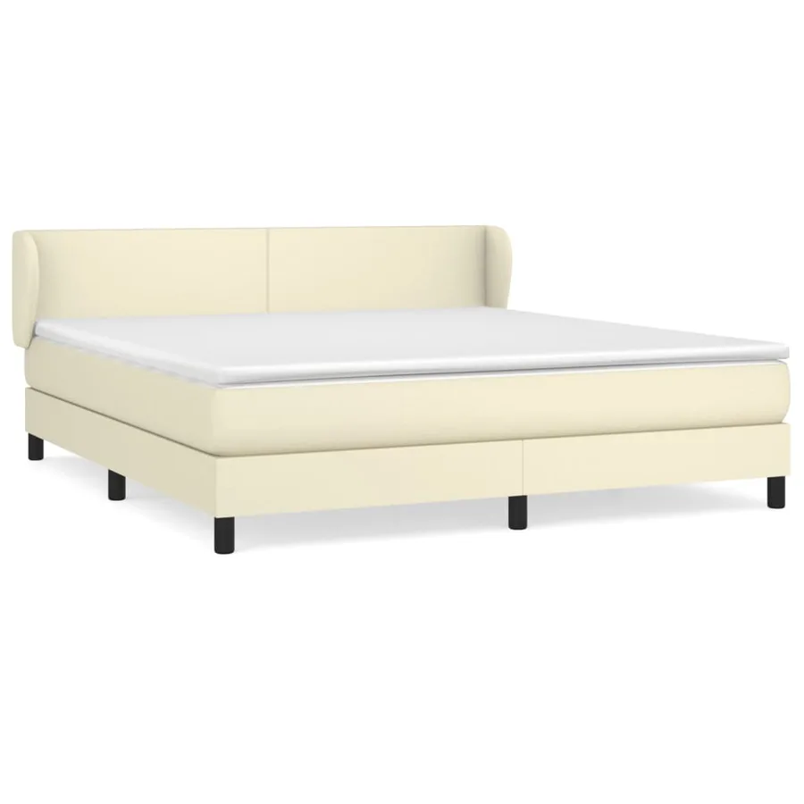 Sommier à lattes de lit avec matelas Crème 180x200cm Similicuir - 2