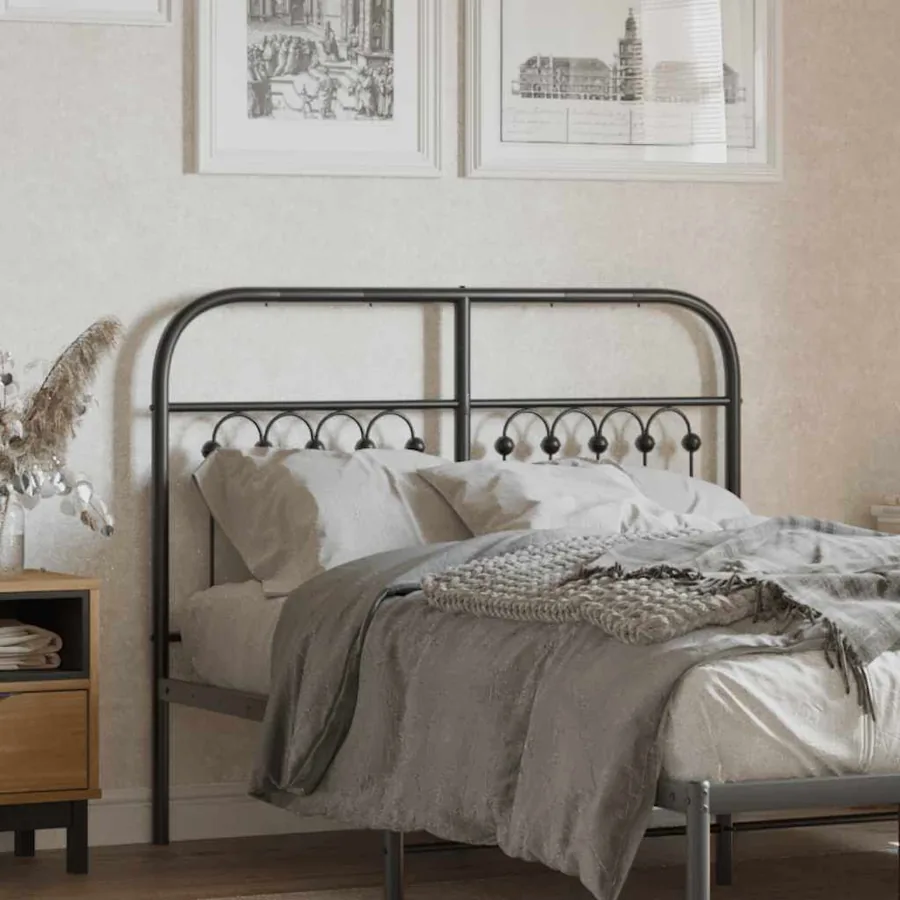 Tête de lit de remplacement métal noir 120 cm