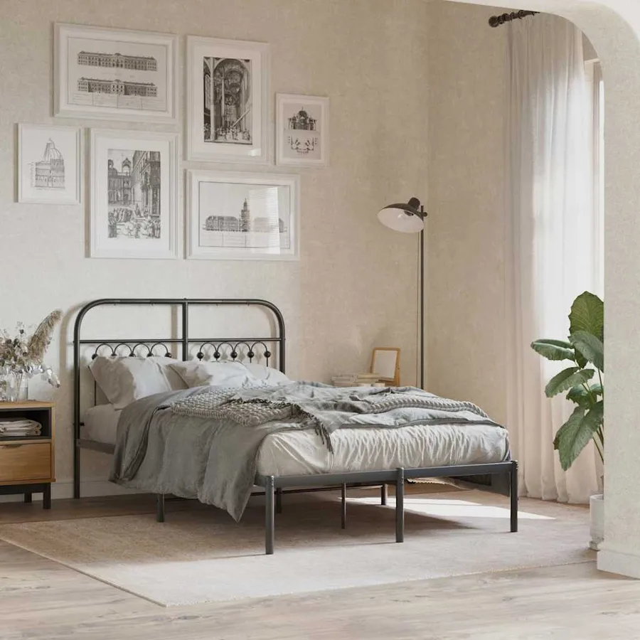 Tête de lit de remplacement métal noir 120 cm - 3