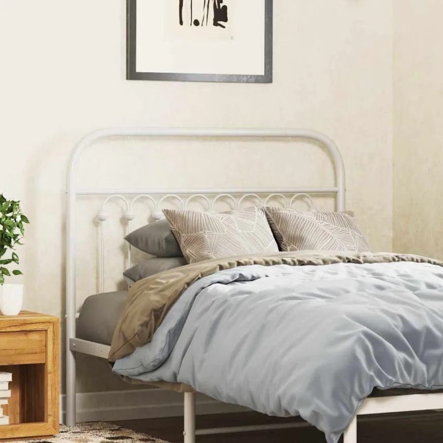 Tête de lit de remplacement métal blanc 100 cm