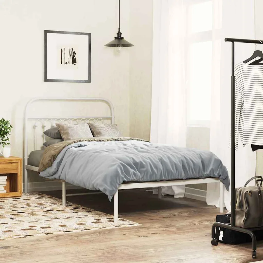 Tête de lit de remplacement métal blanc 100 cm - 3