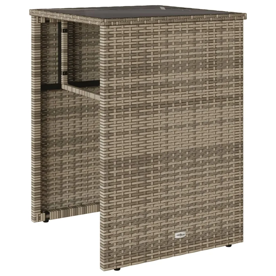 Ensemble de bistro 3 pcs avec coussins beige résine tressée - 4