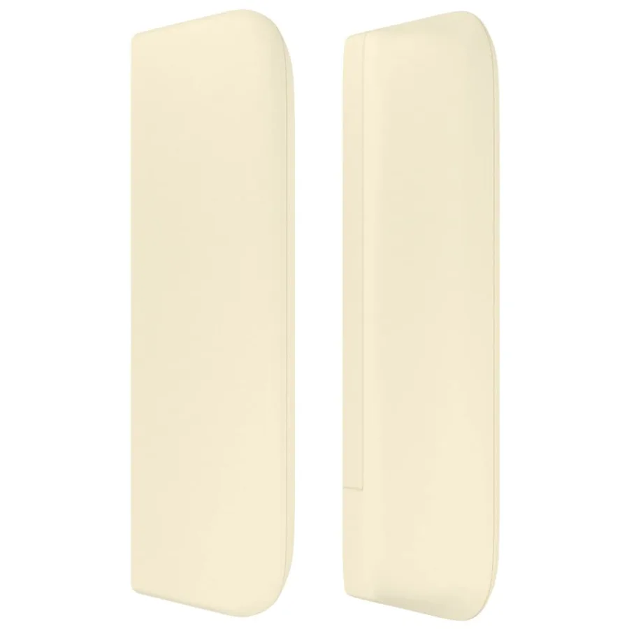 Tête de lit avec oreilles Crème 183x16x78/88 cm Similicuir - 4