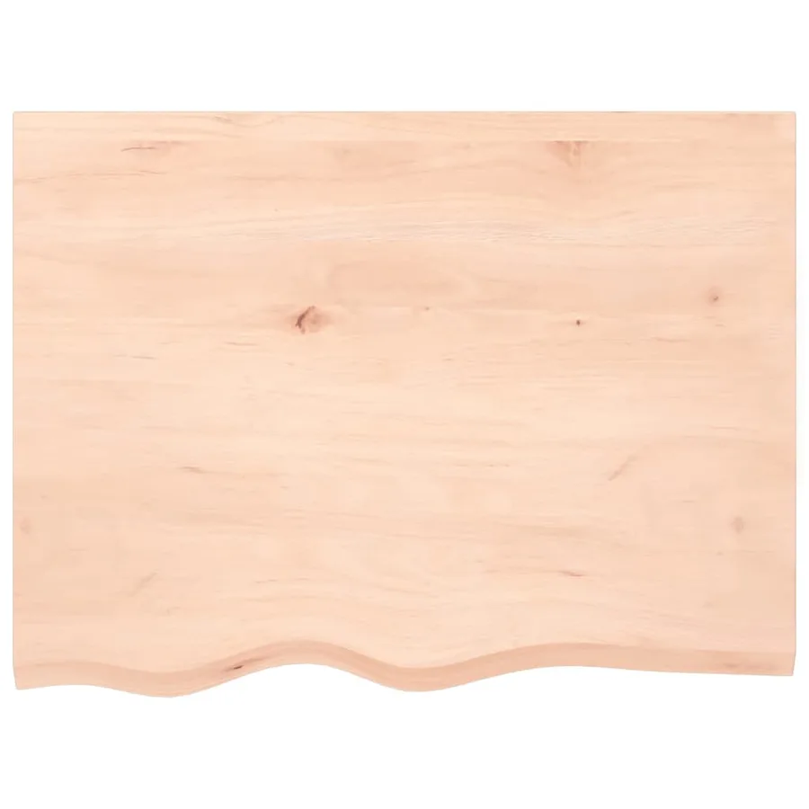 Étagère de vasque murale acier et bois de chêne massif - 8