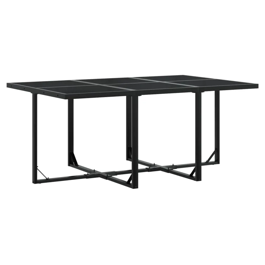 Ensemble à manger de jardin avec coussins 11 pcs noir textilène - 3