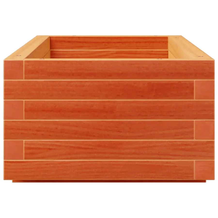 Jardinière cire marron 110x40x26,5 cm bois de pin massif - 6