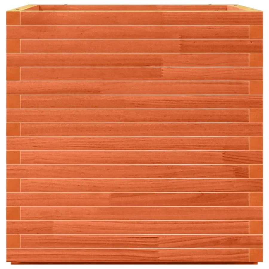 Jardinière cire marron 70x70x72 cm bois de pin massif - 6