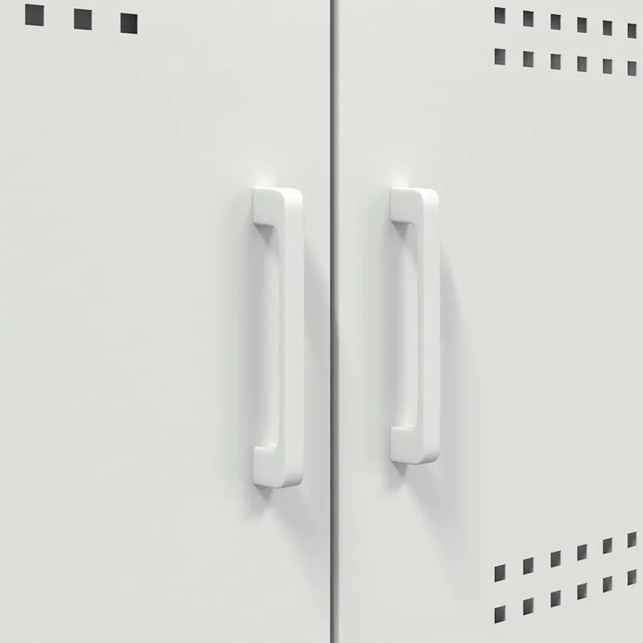 Buffet blanc 100,5x39x79 cm acier - 12