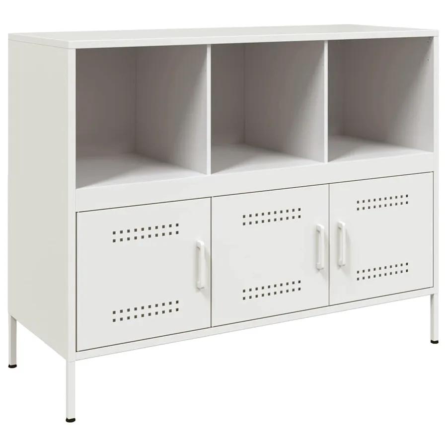Buffet blanc 100,5x39x79 cm acier - 2