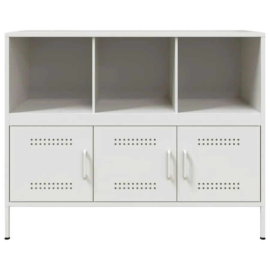 Buffet blanc 100,5x39x79 cm acier - 6