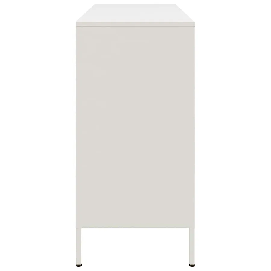 Buffet blanc 100,5x39x79 cm acier - 7