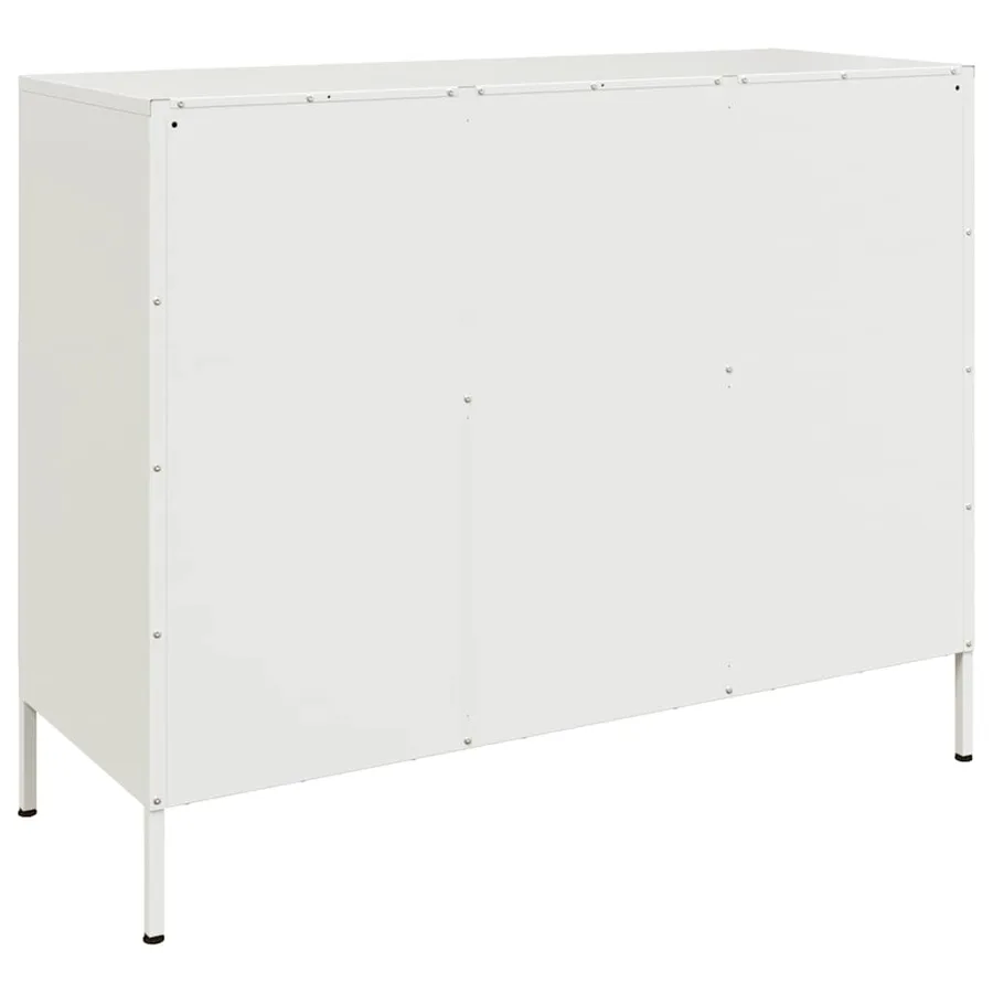 Buffet blanc 100,5x39x79 cm acier - 8