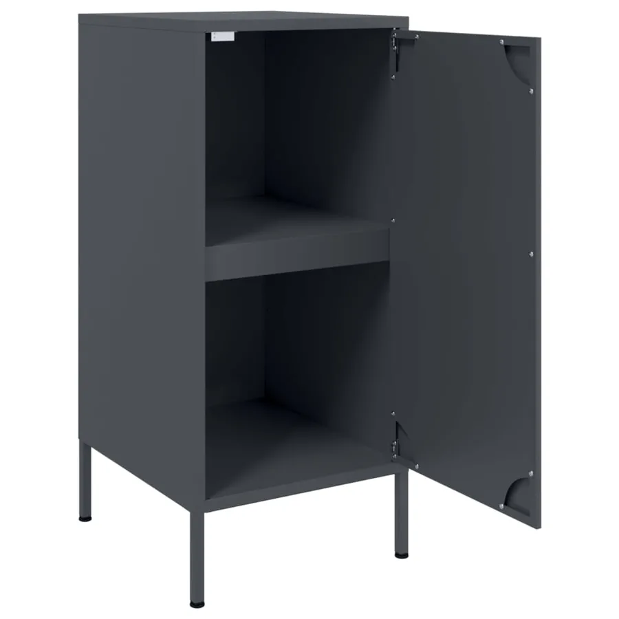 Buffets 2 pcs anthracite 36x39x79 cm acier - 10